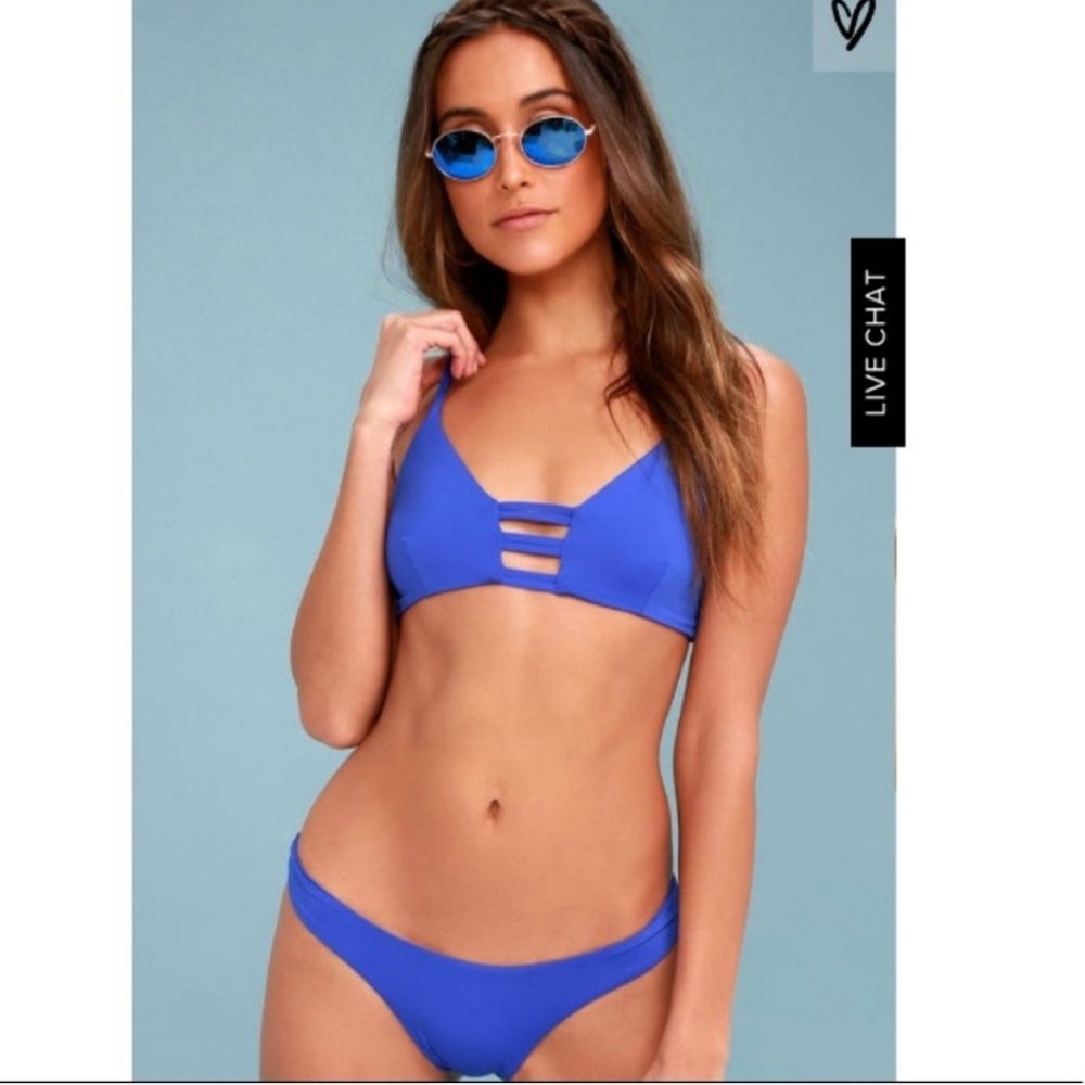 ❤Lulus St. James royal blue strappy bikini